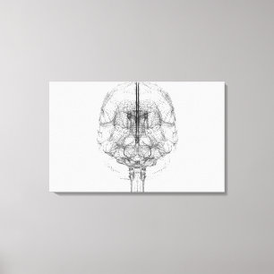 Lienzo Wireframe del cerebro