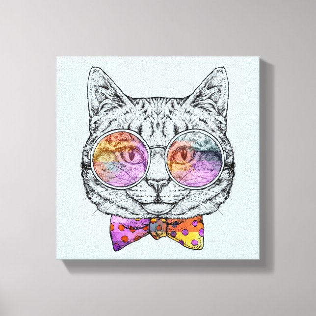 Lienzo Wise Kitty Kat (Anverso)