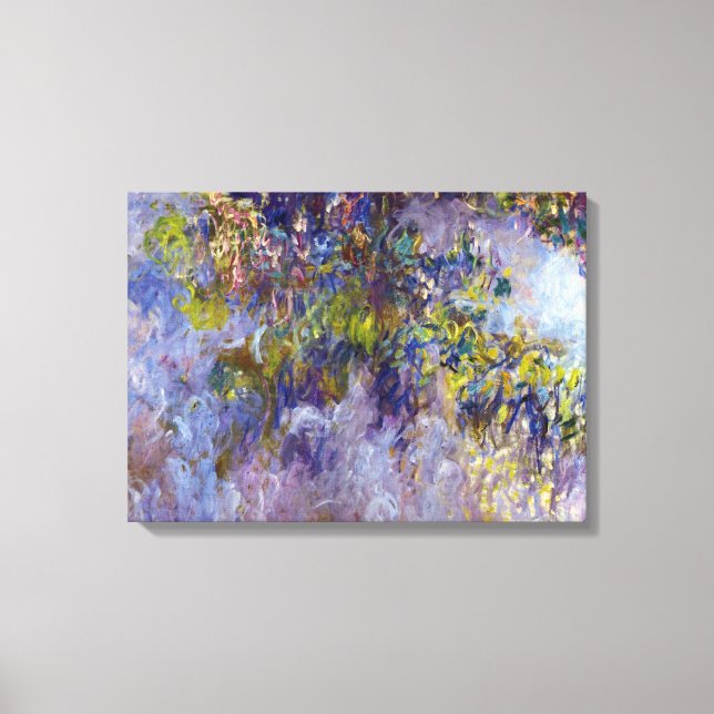 Lienzo Wisteria (a la izquierda) de Claude Monet (Anverso)
