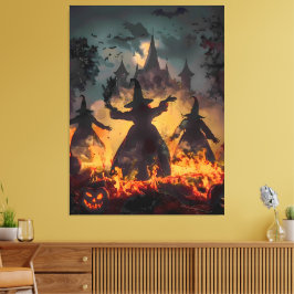 Lienzo Witching Hour Ritual – Fire Dance of the Three Sis