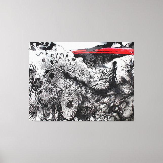 Lienzo Withering Fields of the Crimson Dusk (Anverso)