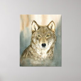 Lienzo Wolf in the Mist Watercolor