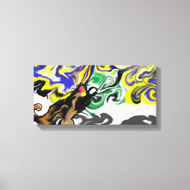 Lienzo Wolf night stary  (Anverso)