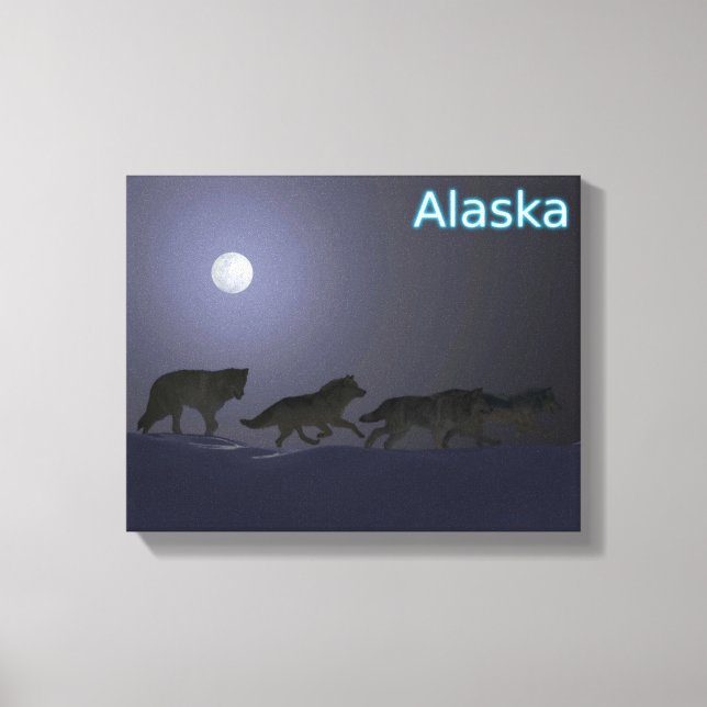 Lienzo Wolf Pack - Alaska (Anverso)