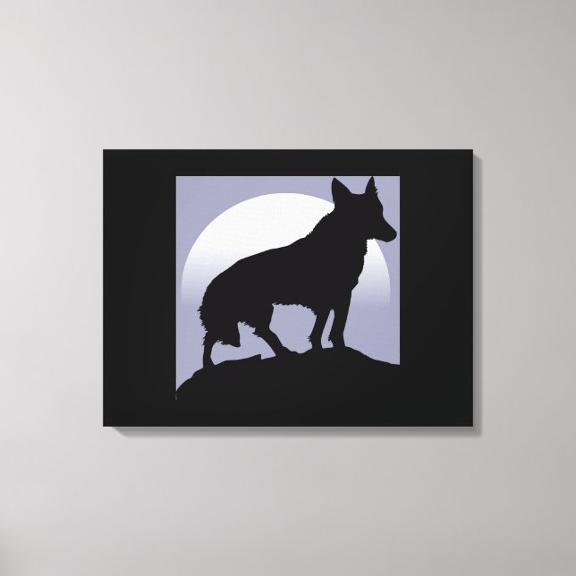 LIENZO WOLF SILHOUETTE (Anverso)