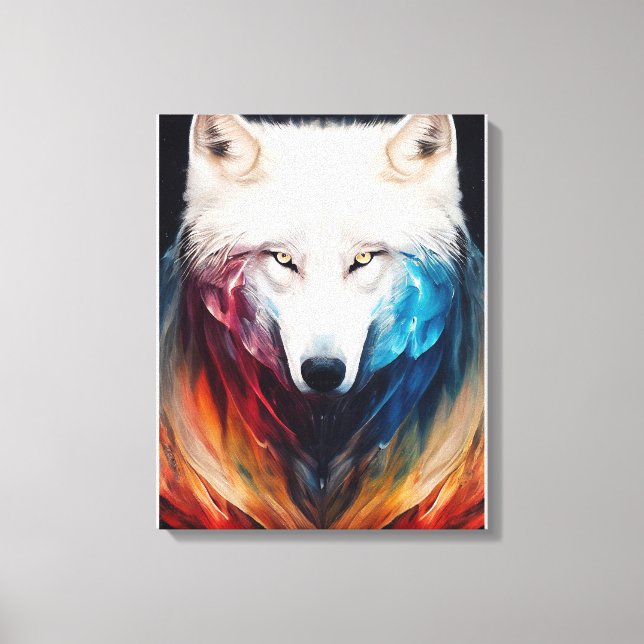 Lienzo Wolf White wolf Animal Discovery Adventure Nature (Anverso)