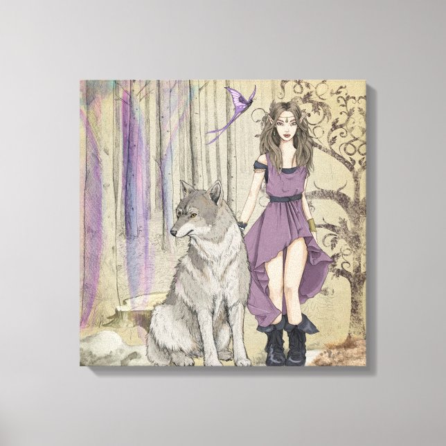 Lienzo Wolf y Fairy (Anverso)