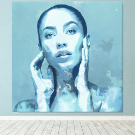 Lienzo "Woman in Blue" Premium Canvas 