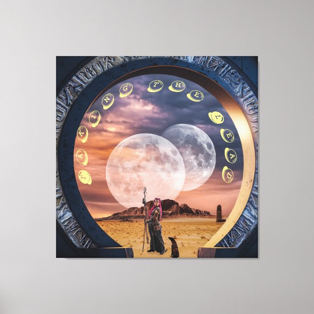 Lienzo Woman Warrior Positive Phrase Stretched Canvas (Anverso)