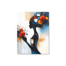 Woman with Flowers Canvas Print