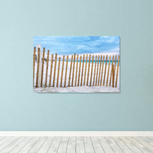 Lienzo Wooden Beach Fence Sunrise Destin Canvas