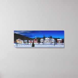 Lienzo Woodstock, Vermont en una noche del invierno