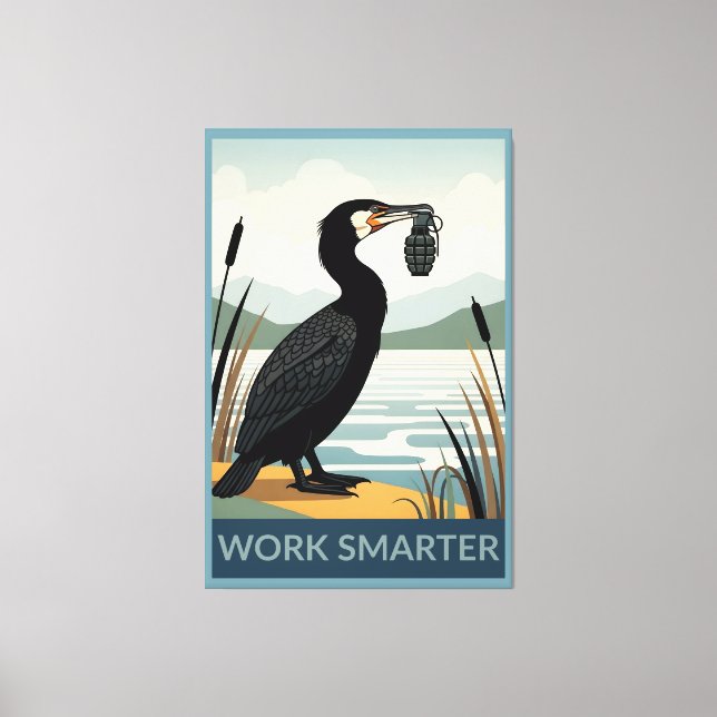 Lienzo Work smarter poster (Anverso)