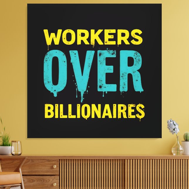 Lienzo Workers Over Billionaires: Power to the People HD (Insitu (Sala de estar))