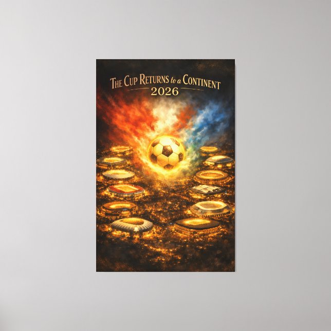 Lienzo World Cup 2026 Stadium Night Soccer (Anverso)