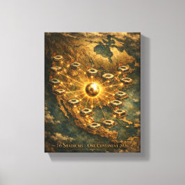 Lienzo World Cup 2026 Stadium Night Soccer USA MX CA