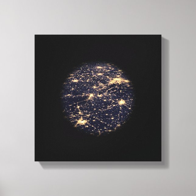 Lienzo World Wide Web of Light Network Canvas Print (Anverso)