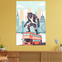 WPA art inspired London canvas print