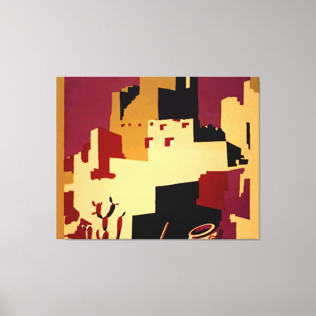 Lienzo WPA del Suroeste del Pueblo WPA Nacional (Anverso)