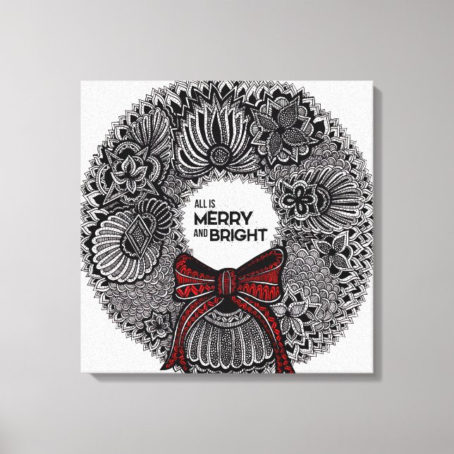 Lienzo Wreath con texto (Anverso)