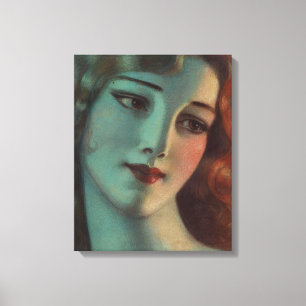 Lienzo WT Benda Hermoso Art Deco Lady Diptych