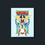 Lienzo WW84 | Retro Comic Wonder Woman Character Badge<br><div class="desc">Wonder Woman (1984) | A retro comic book style badge of Wonder Woman featuring "WW84" written overhead.</div>