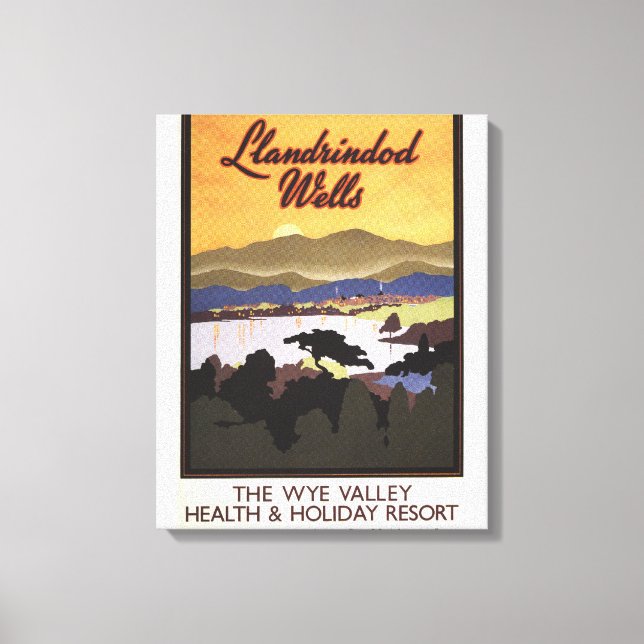 Lienzo Wye Valley Resort Poster de Ferrocarril Británico (Anverso)