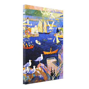 Lienzo Wyeth - El puerto en el corte del arenque