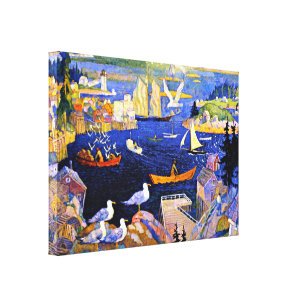 Lienzo Wyeth - El puerto en el corte del arenque
