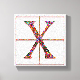 Lienzo X diseño rojo 8" de Trajanus del monograma" lona