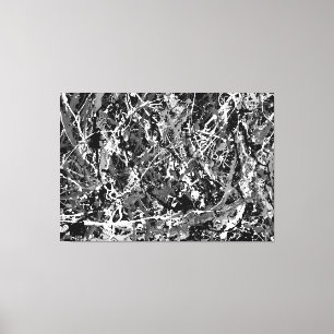 Lienzo XLIV EN BLANCO Y NEGRO - Pintura de acción -Resume