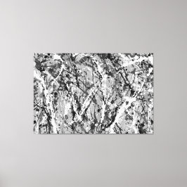 Lienzo XLIX EN BLANCO Y NEGRO - Pintura de acción -Resume