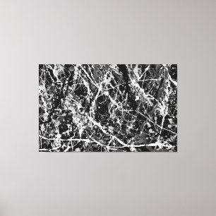 Lienzo XLVI EN BLANCO Y NEGRO - Pintura de acción -Resume