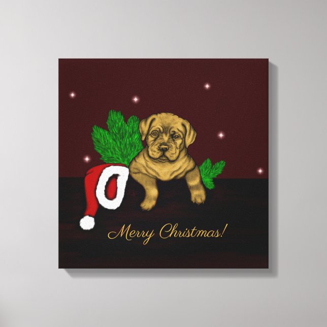 Lienzo XMas Puppy (Anverso)