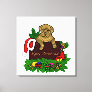 Lienzo XMas Puppy
