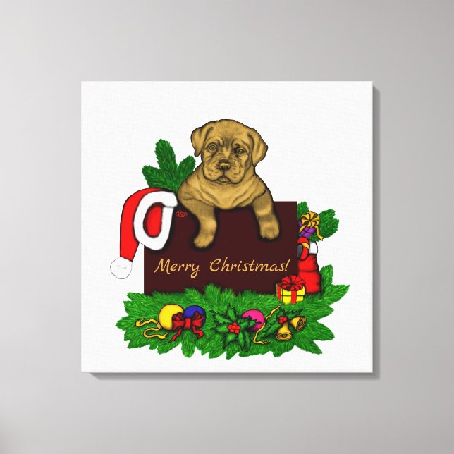 Lienzo XMas Puppy (Anverso)