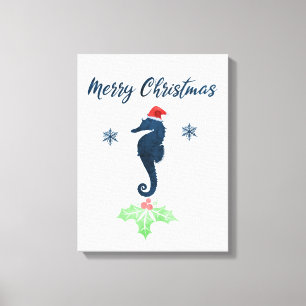 Lienzo Xmas Seahorse