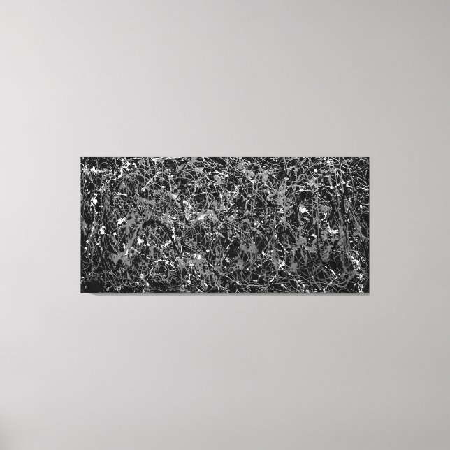 Lienzo XVII EN BLANCO Y NEGRO - Pintura de acción - Resum (Anverso)