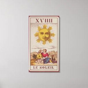 Lienzo XVIIII Le Soleil, carta de tarot francesa del Sun
