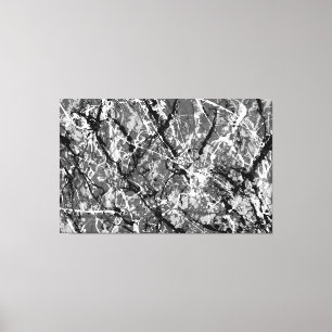 Lienzo XXIV BLANCO Y NEGRO - Pintura de acción - Resumen-