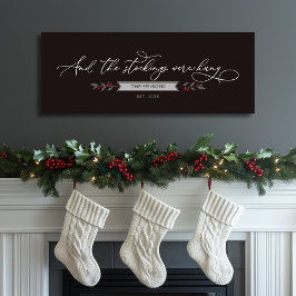 Lienzo Y Las Acciones Fueron Navidades Personalizados.