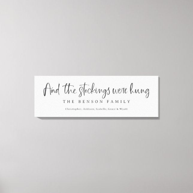 Lienzo Y Las Acciones Fueron Navidades Personalizados. (Anverso)