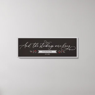 Lienzo Y las medias fueron colgadas - navidad grande SVG