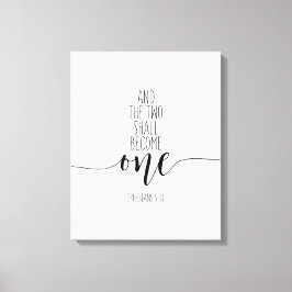 Lienzo Y Los Dos Se Convertirán En Uno, Efesios 5:31