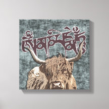 Yak tibetano con Mani Mantra ( OM MANI PADME HUM )