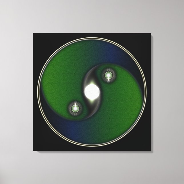 Lienzo Yang Sun Green Blue (Anverso)