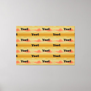 Lienzo Yeet Black Text Vintage Sunset Yeeted Virrase