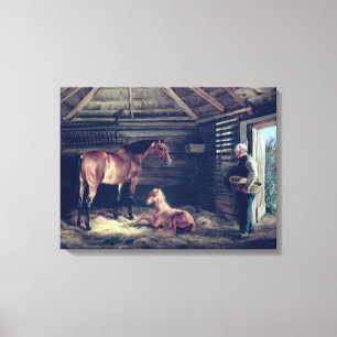 Lienzo Yegua inglesa con ella potros, 1833