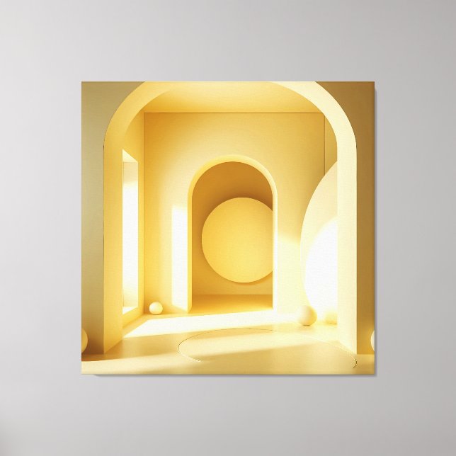 Lienzo Yellow Arch Geometry (Anverso)