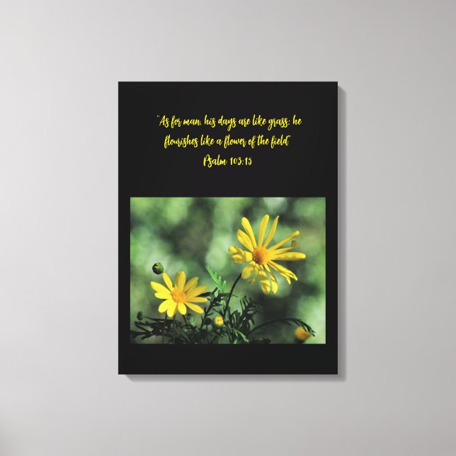 Lienzo Yellow Aster Wildflowers Canvas Print (Anverso)